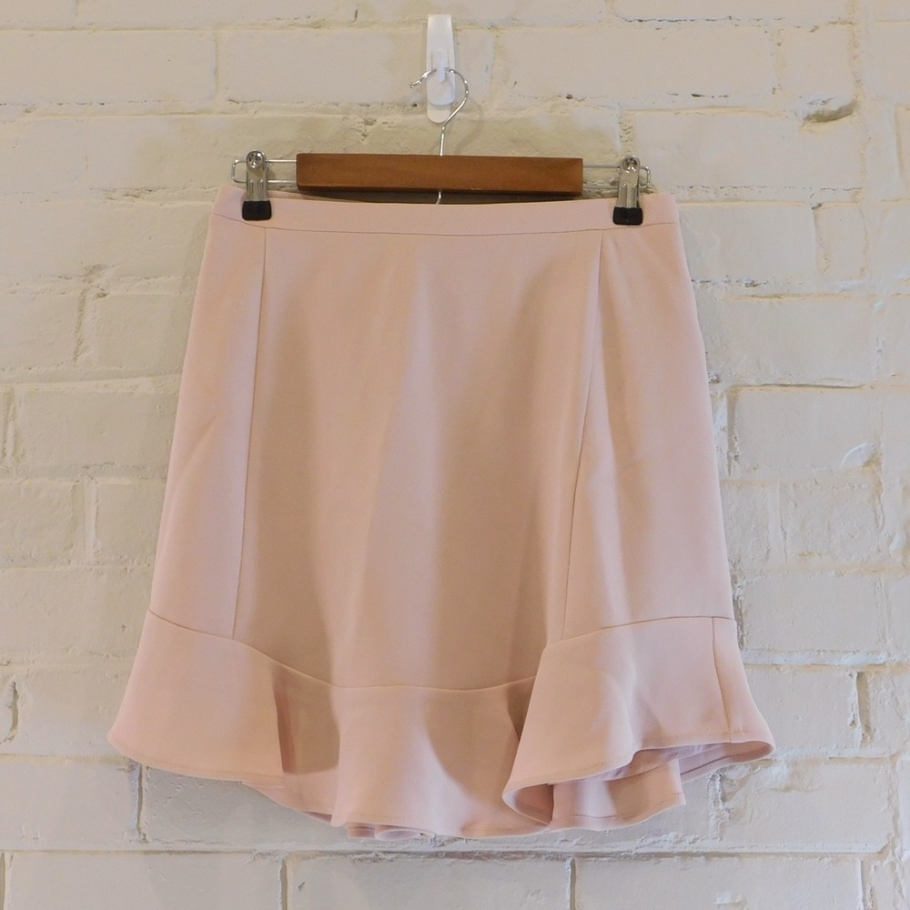 New With Tags J Crew Tulip Blush Pink Ruffle Hem Mini Skirt Size 2